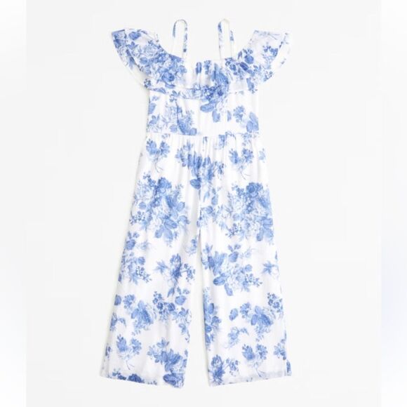 abercrombie kids Other - Abercrombie Kids Girl’s Floral Romper Jumpsuit Ruffle Sleeve Size 15/16